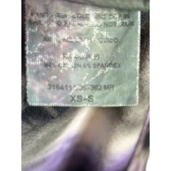 Lucky Brand Tie Dye Swimsuit Cover Up Dress Purple & Gray V-Neck Cap Sleeve Beac - Picture 6 of 6